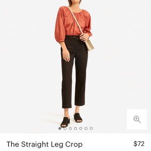 Everlane Straight Leg Crop black